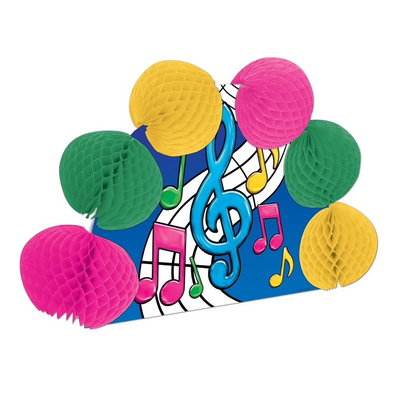 Musical Notes 2-Sided Pop-Over Party Centerpiece
