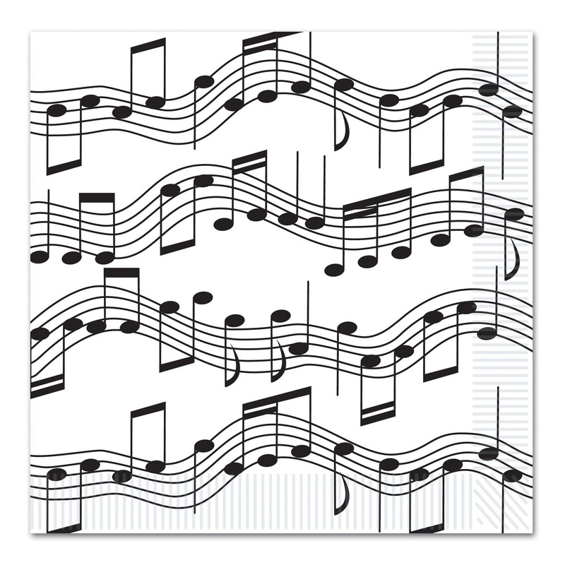 Musical Notes Party Luncheon Napkins (16 per Package)
