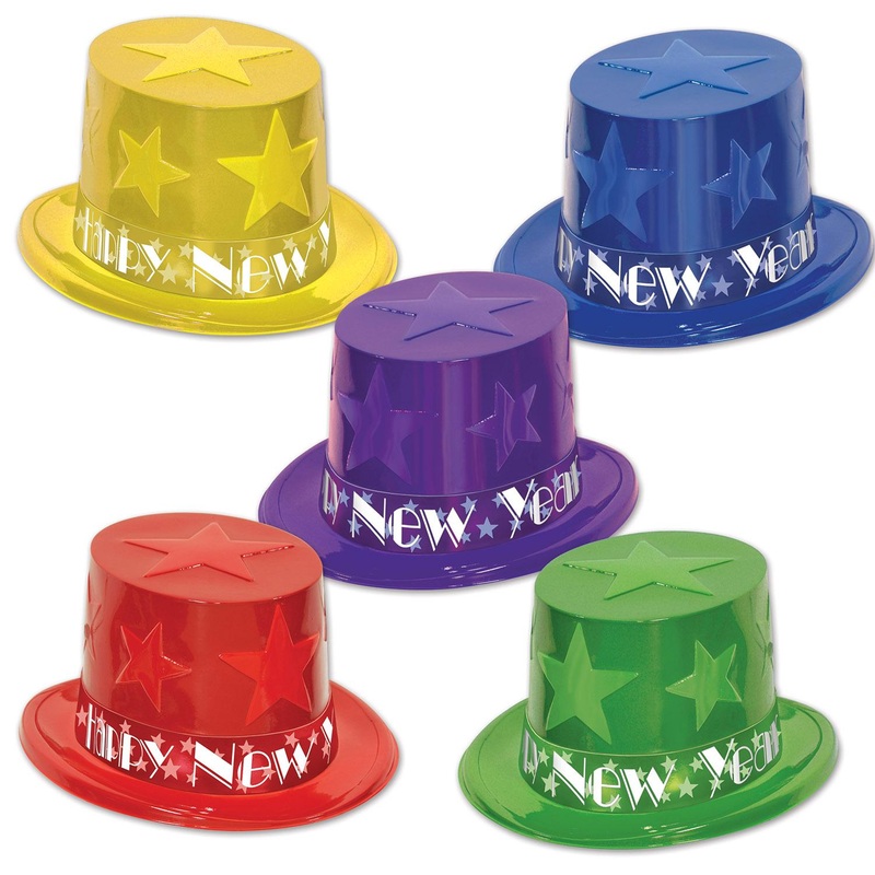 New Year Star Topper Hats (25 per Case)