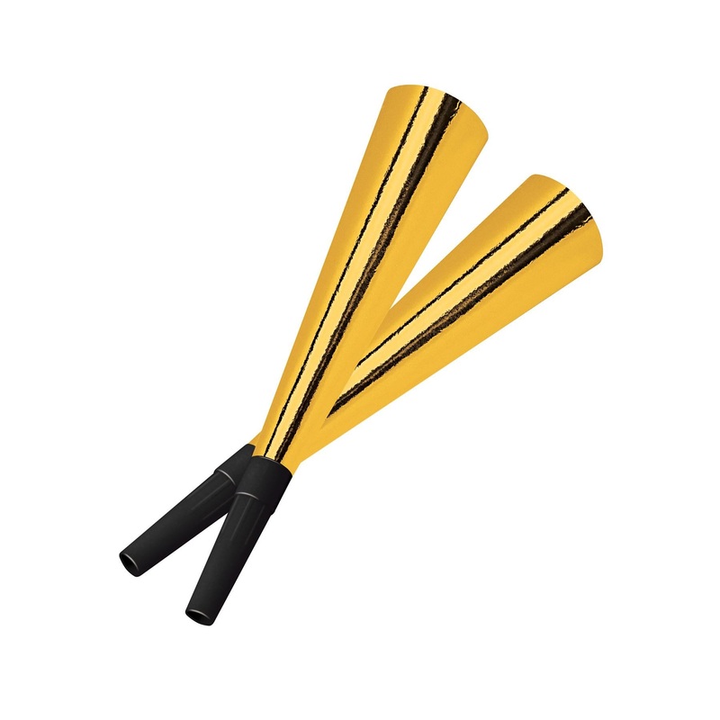 Pkgd Sparkling Gold Horns (4 Per Package)