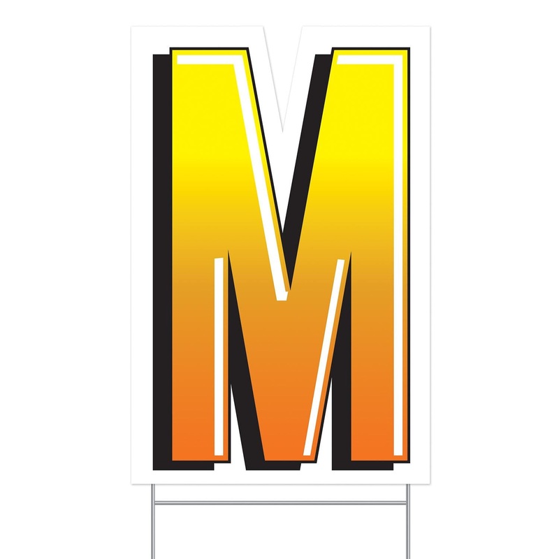 Plastic M Party Yard Sign