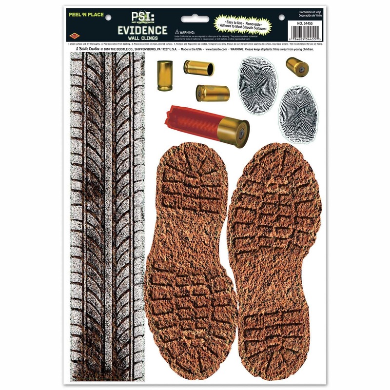 PSI Evidence Party Peel 'N Place Clings (10 per Package)