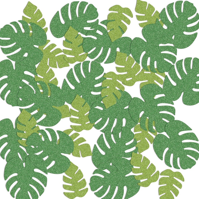Tropical Palm Leaf Party Sparkle Confetti (0.5 Oz per Package)