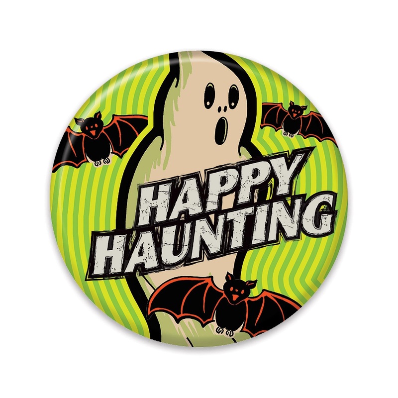 Vintage Halloween Ghost Button (6 Per Case)
