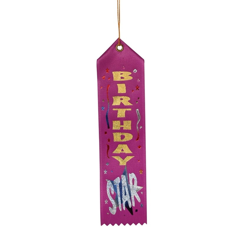 Birthday Party Star Award Ribbon