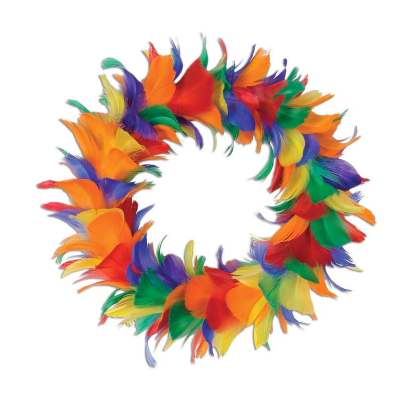 Fancy Party Wreath - rainbow (8 Inches)