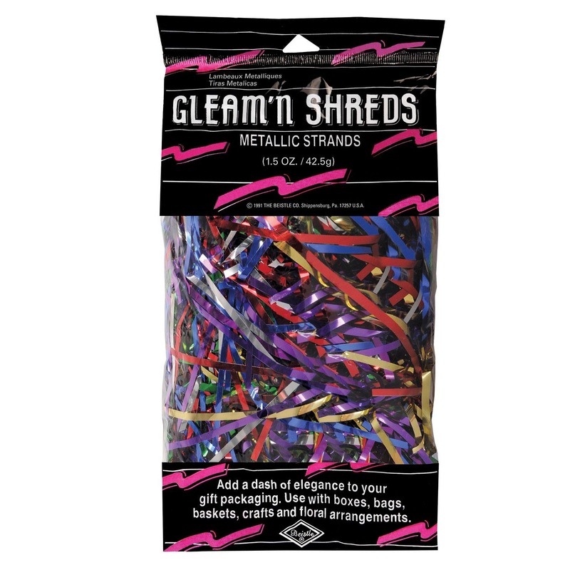 Gleam 'N Party Shreds Metallic Strands multi-color (1.5 Oz per Package)