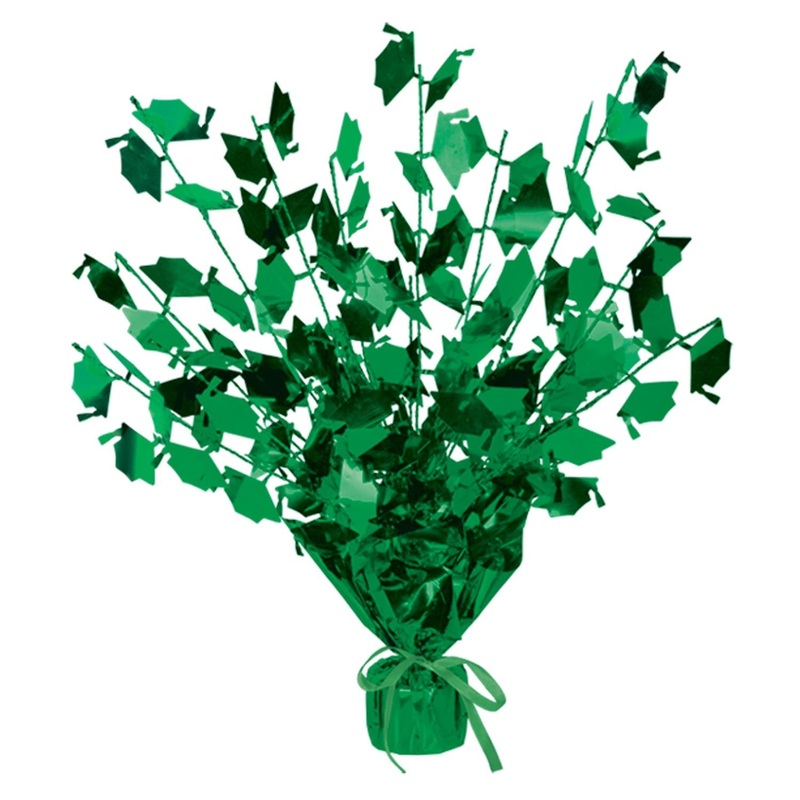 Graduate Cap Graduation Party Gleam 'N Burst Centerpiece - green