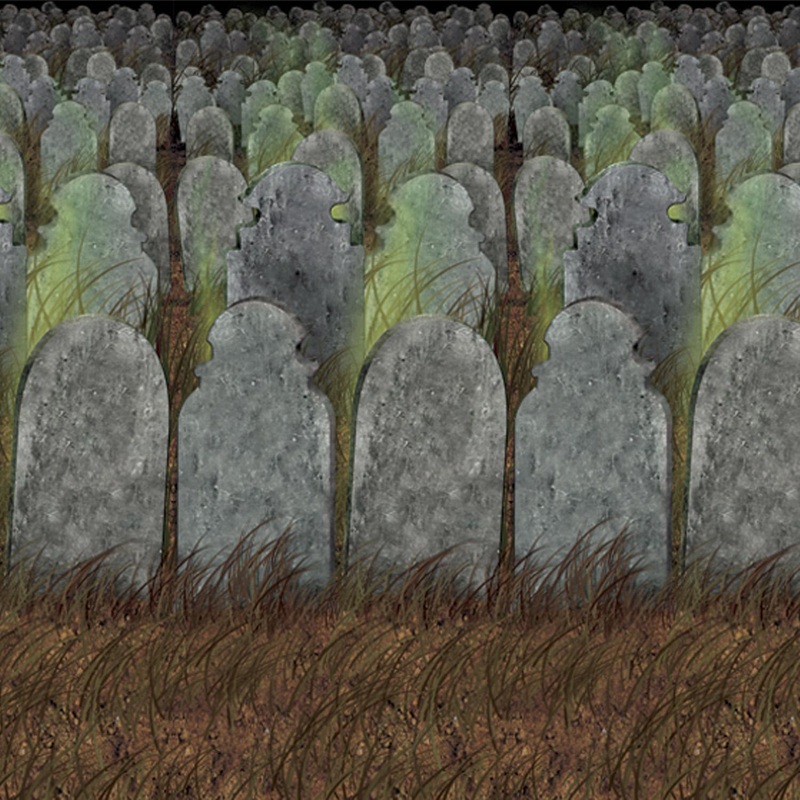 Halloween Graveyard Backdrop