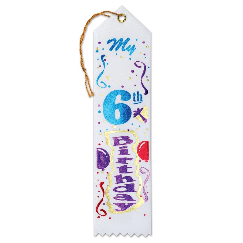 My 6th Birthday Party Award Ribbon