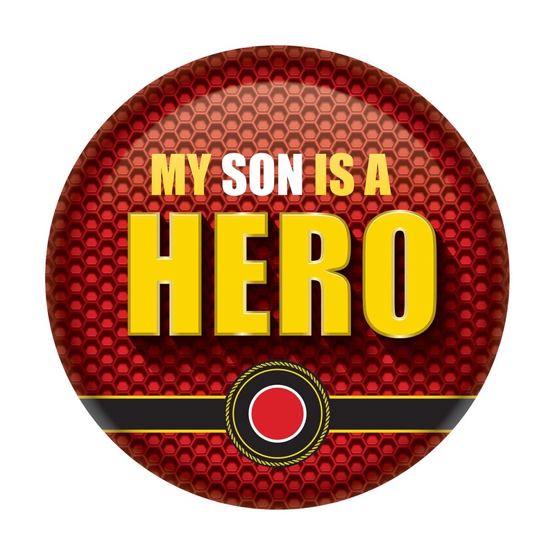 My Son Is A Hero Button- Marines