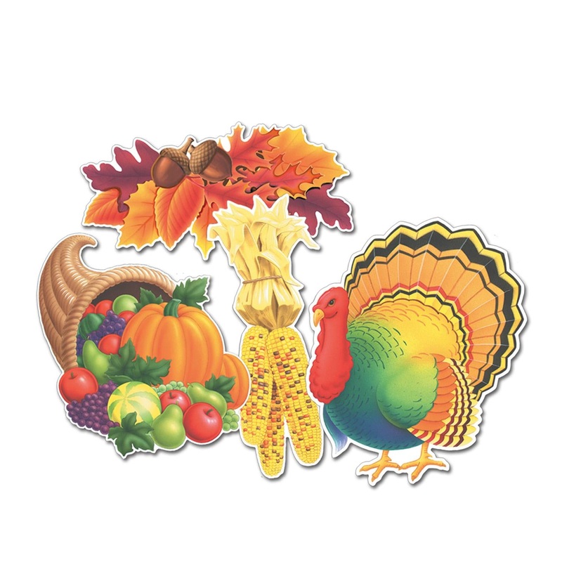 Packaged Thanksgiving Cutouts (4 per Package)