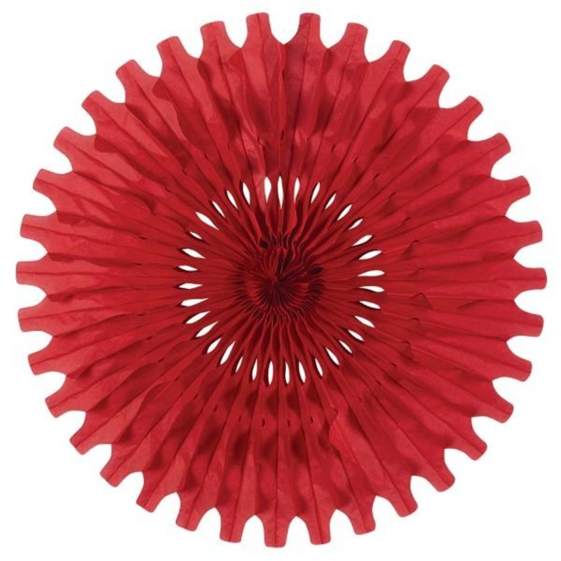 Party Tissue Fan - red