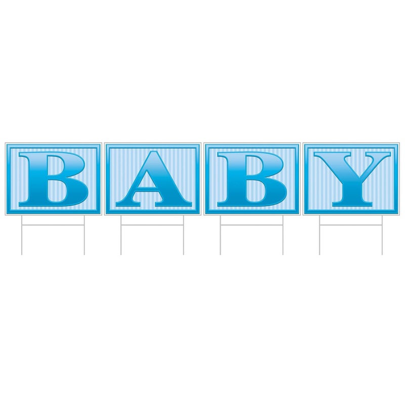 Plastic Baby Yard Sign- Blue