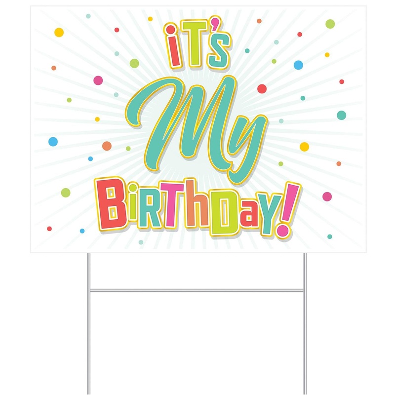 Plastic It's My Birthday Party! Yard Sign
