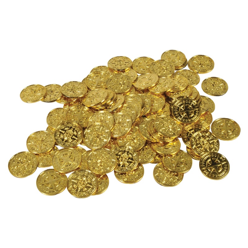 Plastic Pirate Coins (100 per Package)
