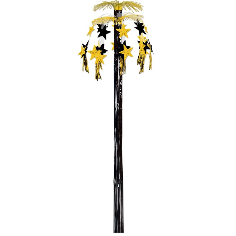 Star Cascade Party Fountain - black & gold