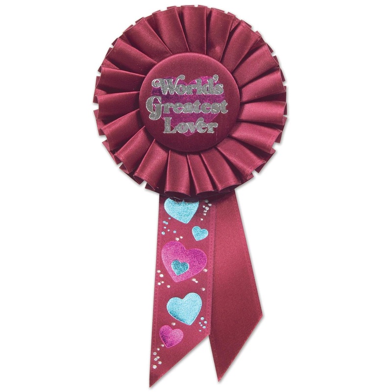 Valentine's Day World's Greatest Lover Rosette