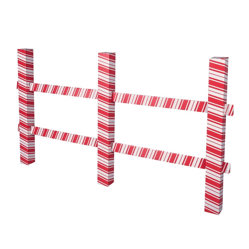 3-D Candy Cane Fence Prop (Case of 4)
