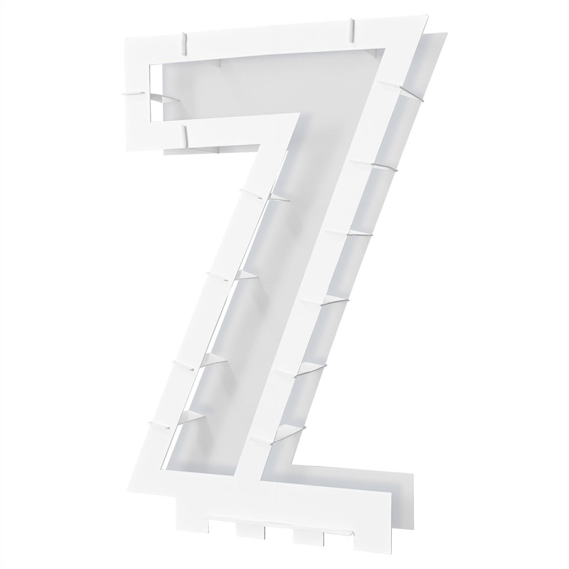 Balloon Mosaic Number 7 Frame