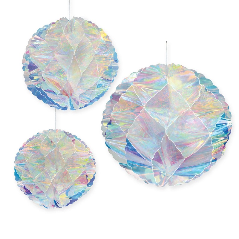 Iridescent Party Honeycomb Balls (3 per Package)