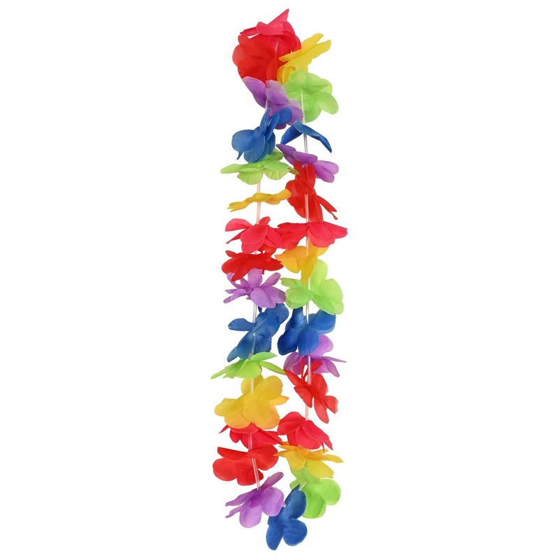 Luau Party Rainbow Hawaiian Lei (12 Packages)