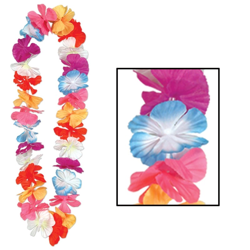 Luau Party Silk 'N Petals Parti-Color Lei