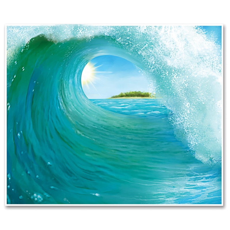 Luau Party Surf Wave Insta-Mural Decoration