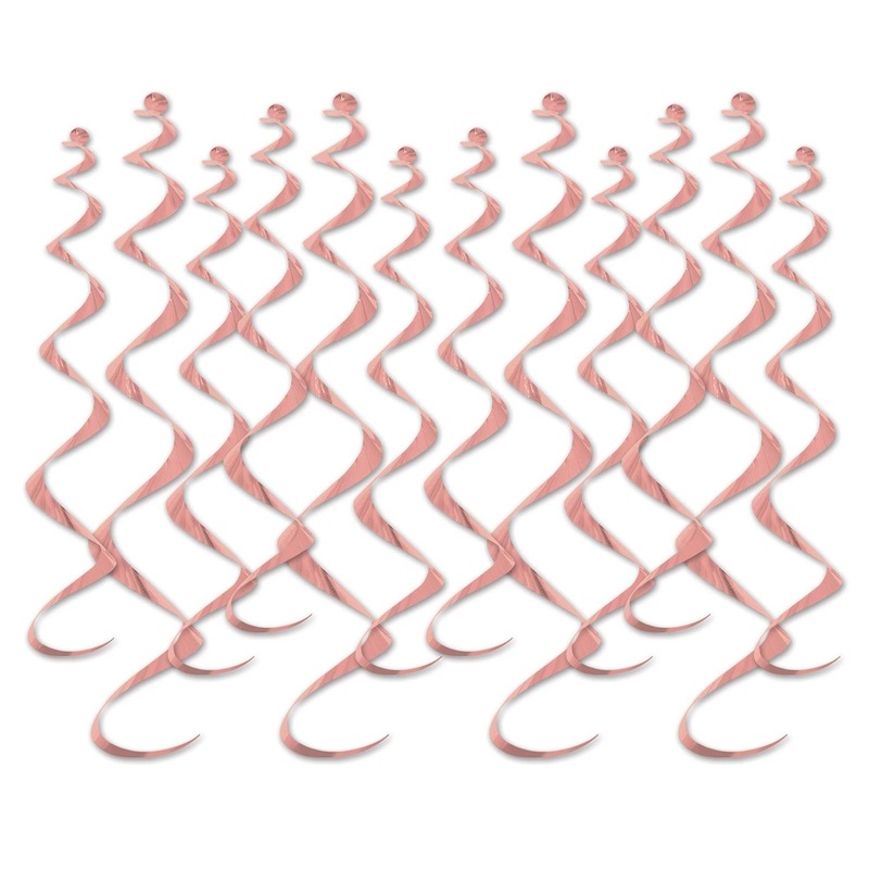Metallic Party Whirls - rose gold (12 per Package)