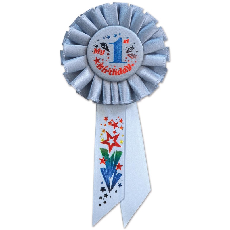 My 1st Birthday Rosette - blue