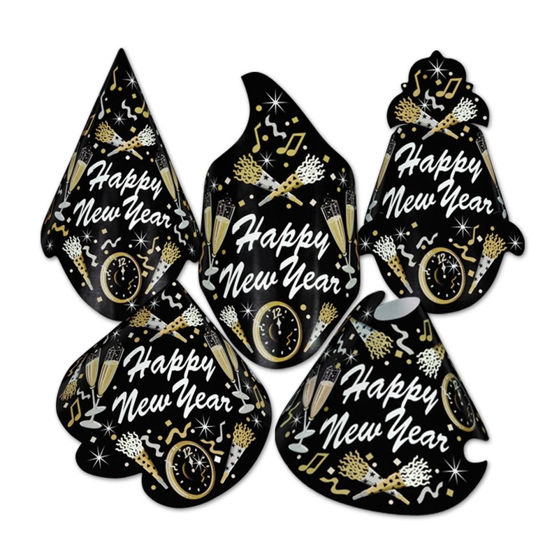 New Year Tymes New Year's Eve Party Hats (50 per Case)