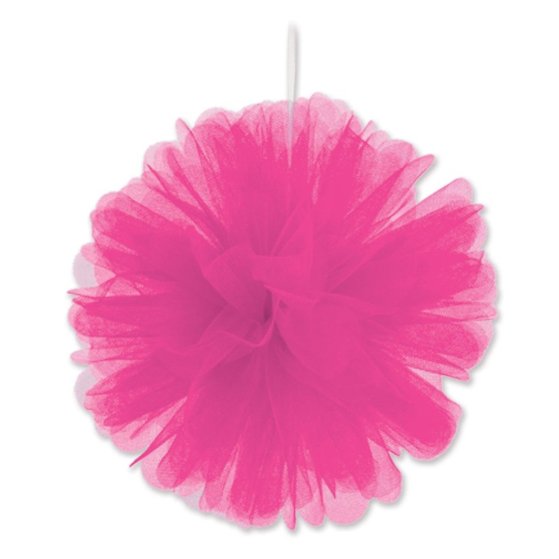 Party Cerise Tulle Balls (2 per Package)