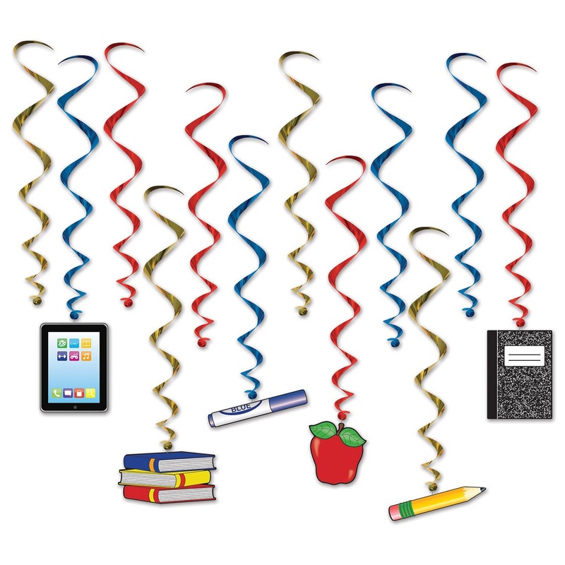 School Days Party Whirls (12 per Package)