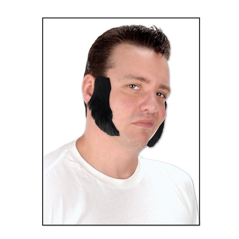 Sideburns black (1 Pair per Package)