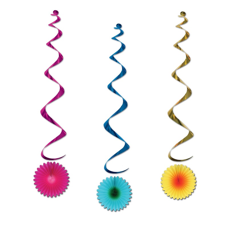 Tissue Flower Party Whirls (3 per Package)