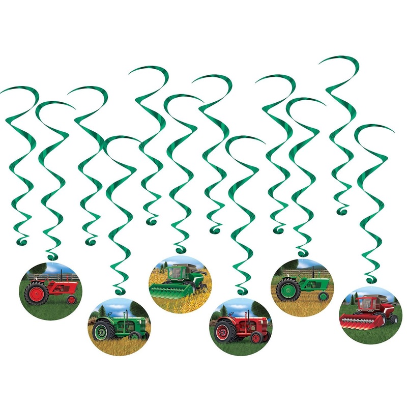 Tractor Party Whirls (12 per Package)