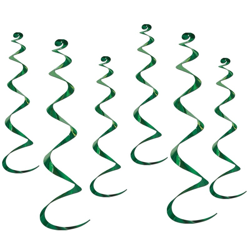 Twirly Party Whirlys green (6 per Package)