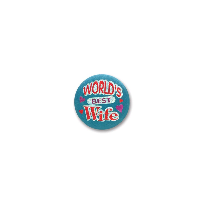 World's Best Wife Mother's Day Satin Button