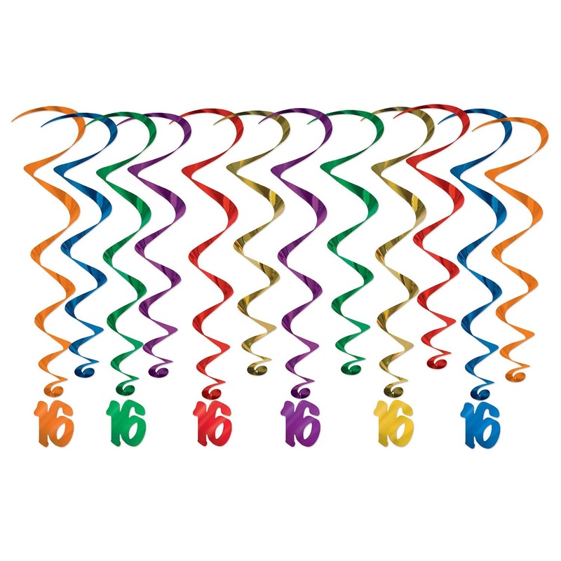 16 Whirls Assorted Colors (12 per Package)