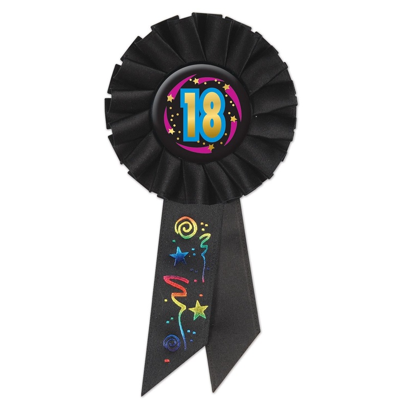 18th Birthday Rosette (6 Per Case)