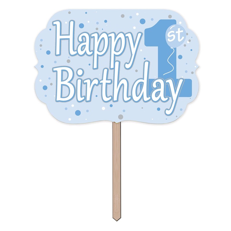 1st Birthday Party Yard Sign - Blue