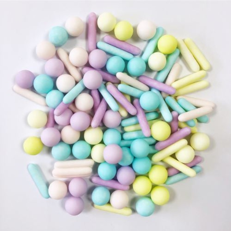Arcoiris Pastel Big Jimmies & Pearls Mix Sprinkles 80g