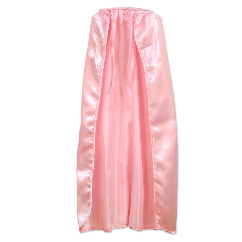Fabric Cape - pink - string-tie closure