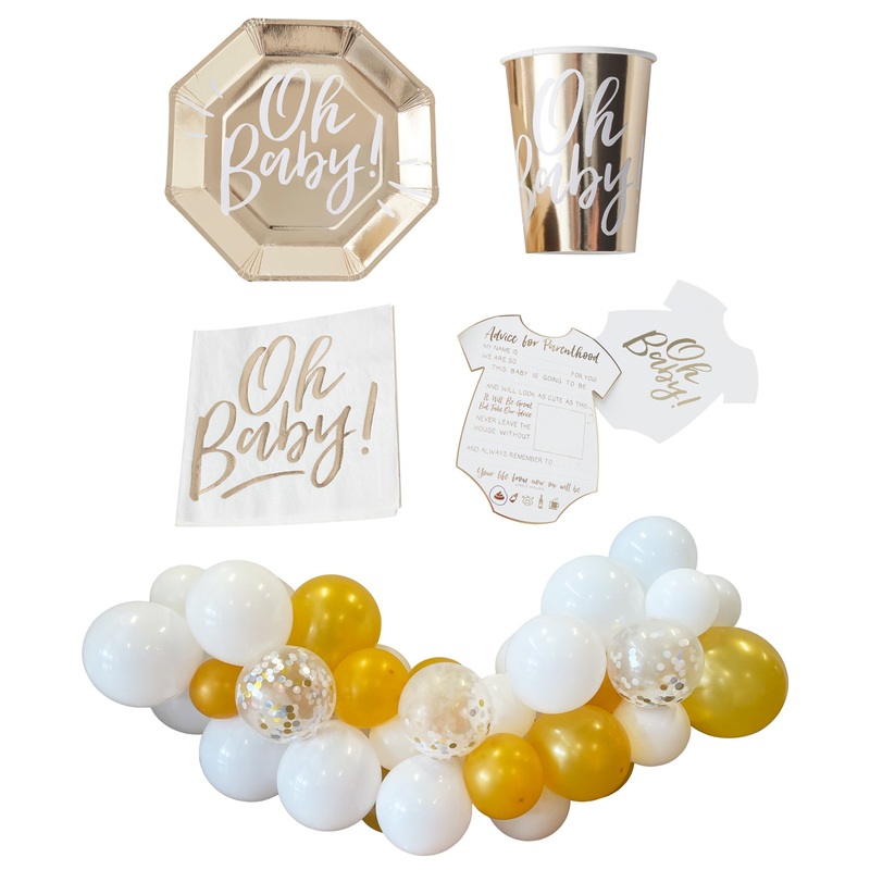 Ginger Ray Oh Baby Party Essentials - 45 Pc