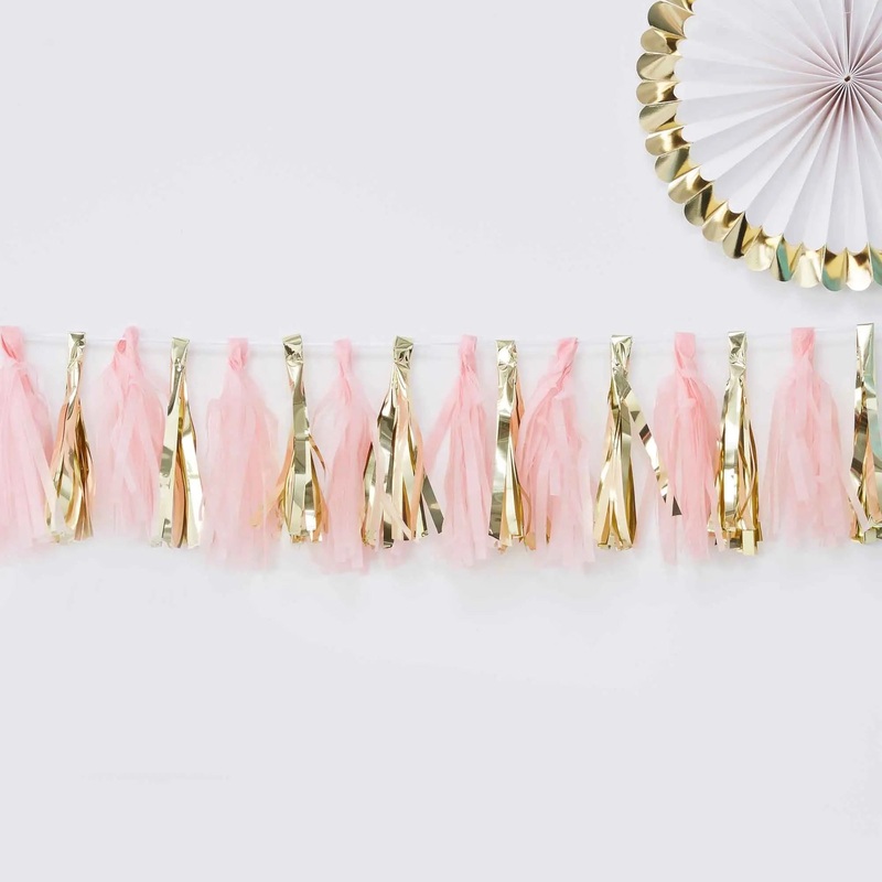 Ginger Ray Pink & Gold Tassel Garland