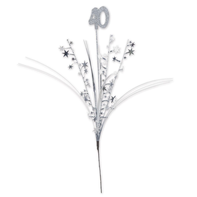 Glittered 40th Birthday Party Metallic Star Spray