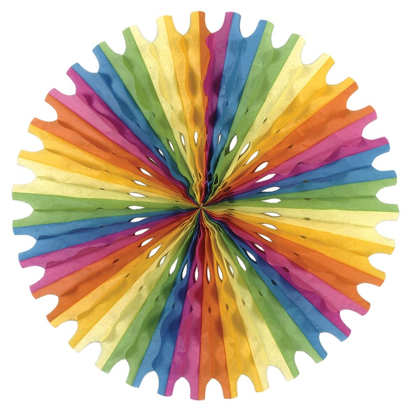 Party Tissue Fan - multi-color