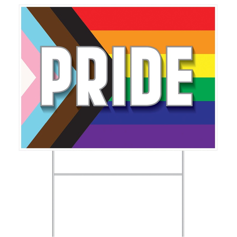 Plastic Pride Flag Party Yard Sign (6 Per Case)