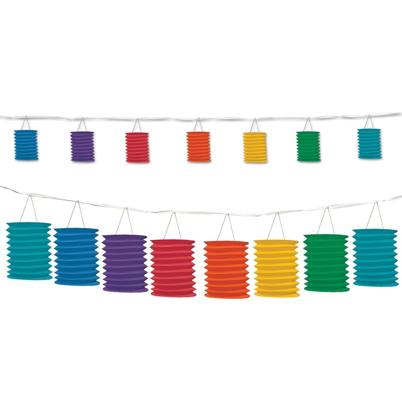 Rainbow Party Lantern Garland