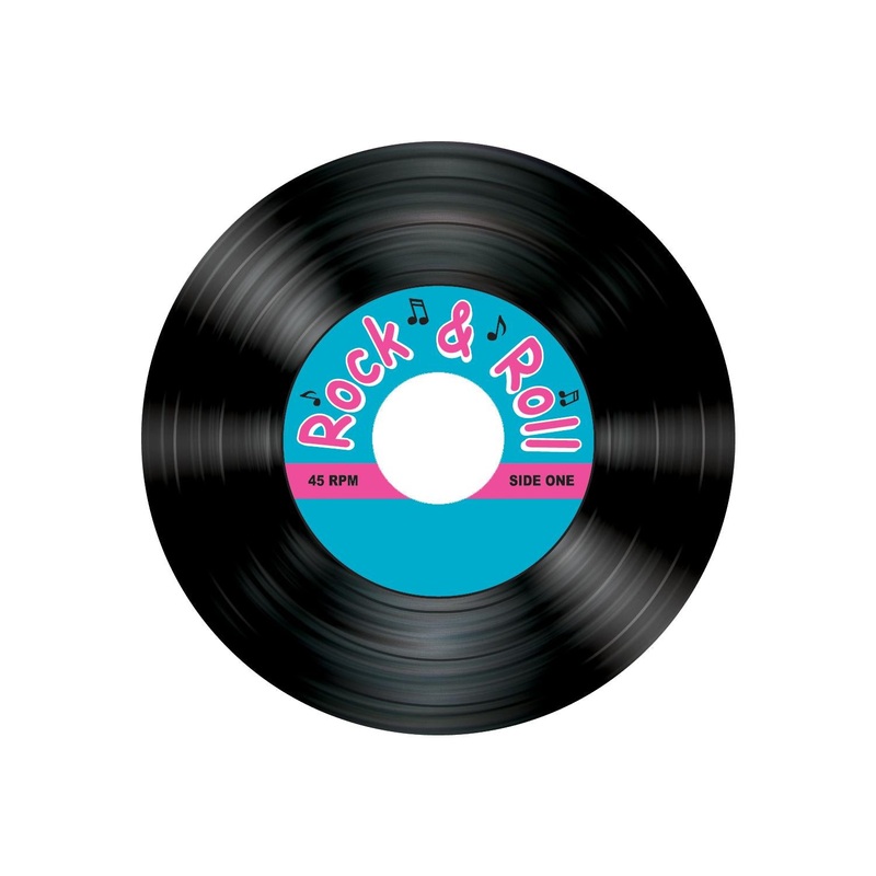 Rock & Roll Record Party Coasters (8 per Package)